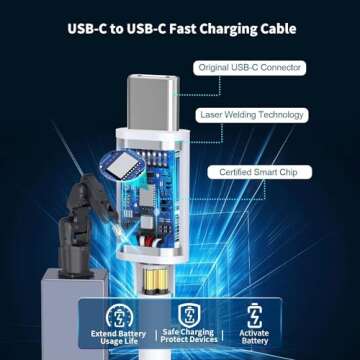 USB C Fast Wall Charger for iPhone 16 - 20W Power