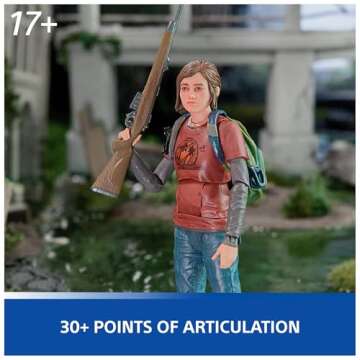 PlayStation The Last of US, 2-Pack 6” Joel & Ellie Action Figures with 19 Accessories, The Shapes Collection, for PS5 Fans & Collectors Ages 17+