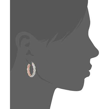 Bronze Diamond Twisted Earrings