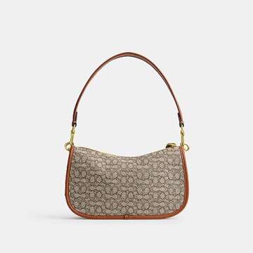 Coach The Coach Originals Mini Signature Jacquard Swinger, Cocoa Burnished Amber