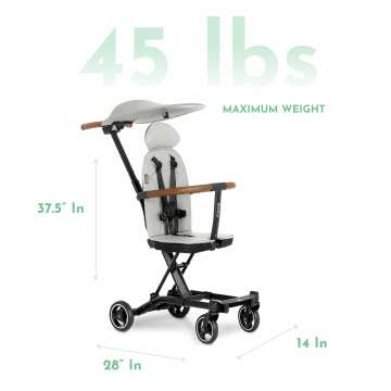 Lightweight Evolur Cruise Rider Stroller - Koala Gray