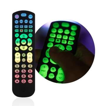 GE Color Select Backlit Buttons Universal Remote Control, Samsung TV Remote Control Replacement, Samsung Remote Control for Smart TV, Roku Remote Replacement, Vizio, LG TV, Sony, 4-Device, Black 44220