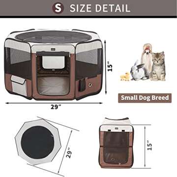 Portable Dog Playpen for Small Pets and Cats