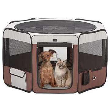 Portable Dog Playpen for Small Pets and Cats