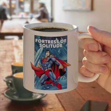 GRAPHICS & MORE Superman Fortress of Solitude Ceramic Coffee Mug, Novelty Gift Mugs for Coffee, Tea and Hot Drinks, 11oz, White