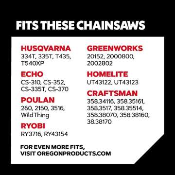 Oregon S56x3 3-Pack AdvanceCut Chainsaw Chains for 16-Inch Bar -56 Drive Links – Low-Kickback, Fits Husqvarna, Echo, Poulan, Wen and more