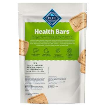 Blue Buffalo Health Bars Natural Crunchy Dog Treats Biscuits, Apple & Yogurt 16-oz Bag