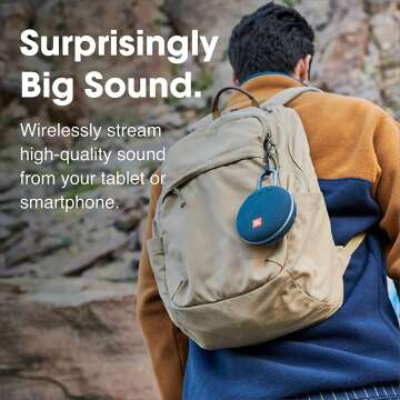 JBL Clip 3 Blue Waterproof Speaker - Compact Sound