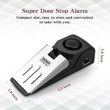 EMDMAK Door Stop Alarm with 120DB Siren - 2 Pack