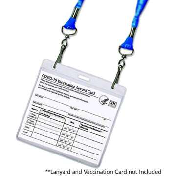 5 Pack-CDC Vaccine Card Protector 4 X 3 Inches Immunization Record Vaccination Cards Holder Clear Vinyl Plastic Sleeve 3 X 4 with Waterproof Type Resealable Zip (Card Holder Only)