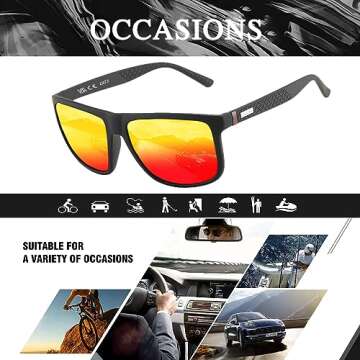 Perfectmiaoxuan Polarized sunglasses for men/women; light frame; HD pilot lenses; Golf/driving/fishing/travel Eyewear