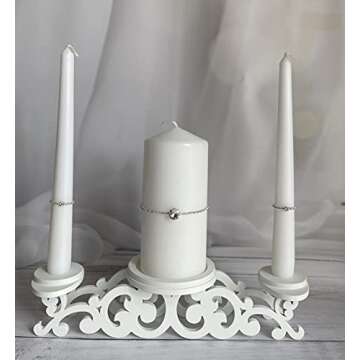 Magik Life Unity Candle Set for Wedding - Wedding Accessories for Reception and Ceremony - Candle Sets – Unity Candle 6 Inch Pillar and 2 * 10 Inch Tapers- Bachelorette and Engagement Party