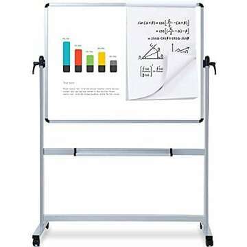 VIZ-PRO Double-Sided Mobile Whiteboard 48x36"