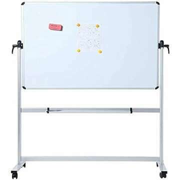 VIZ-PRO Double-Sided Mobile Whiteboard 48x36"