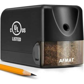 AFMAT Electric Pencil Sharpener - Best for School Use and Fast Sharpening