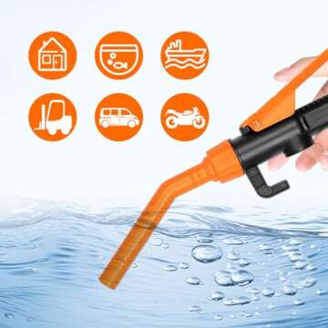 Portable Power Battery Pump, 2025 Newest Portable Fuel Transfer Pump Battery Operated Electric Siphon Pump, Portable Battery Pump for Gas Fuel Diesel Water Transfer