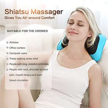 Shiatsu Neck Back Massager Pillow with Heat