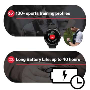 Polar Grit X - Rugged Multisport GPS Smart Watch - Ultra-Long Battery Life, Wrist-Based Heart Rate, Military-Level Durability, Sleep and Recovery, Navigation - Trail Running, Mountain Biking