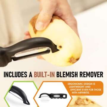 Premium Spring Chef Vegetable Peeler - Ergonomic Design