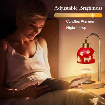 Loowoko Candle Warmer Lamp, Housewarming Gifts for New Home Room Decor, Timable & Dimmable Scented Wax Melter with 2 Bulbs, Gift for Female