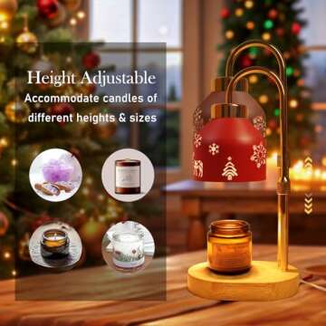 Loowoko Candle Warmer Lamp, Housewarming Gifts for New Home Room Decor, Timable & Dimmable Scented Wax Melter with 2 Bulbs, Gift for Female