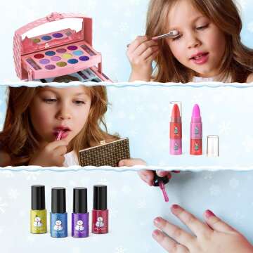 Kids Makeup Kit - 35 Pcs Safe Real Cosmetics Set