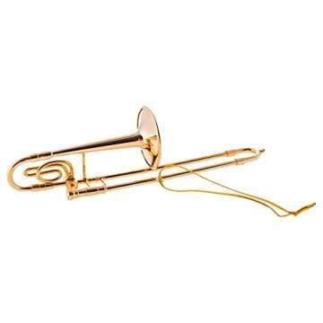 Broadway Gifts Gold Trombone Christmas Tree Ornament Decoration 4 inches