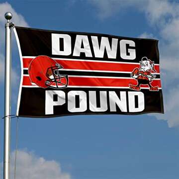 WinCraft Cleveland Browns Dawg Pound Flag