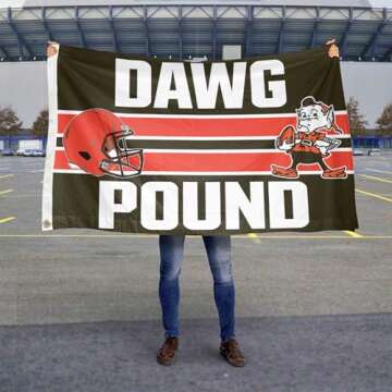 WinCraft Cleveland Browns Dawg Pound Flag