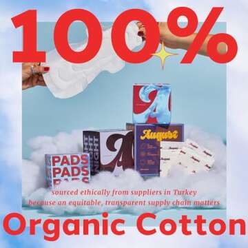 August Organic Panty Liners for Women & Anyone Who Menstruates, Made with Organic Cotton, HSA FSA Eligible 32 Liners, Toxin & Fragrance Free, Hypoallergenic (2 Boxes of 16/1 Box of 24 + 1 Box of 8)