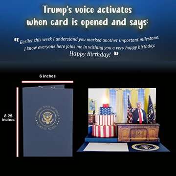 Donald Trump Voice Pop Up Birthday Card with Lights