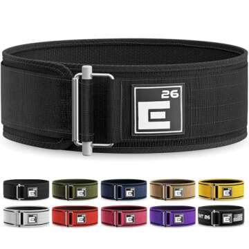 Self-Locking Weight Lifting Belt - Premium Weightlifting Belt for Serious Functional Fitness, Weight Lifting, and Olympic Lifting Athletes - Lifting Support for Men and Women - Deadlift Training Belt