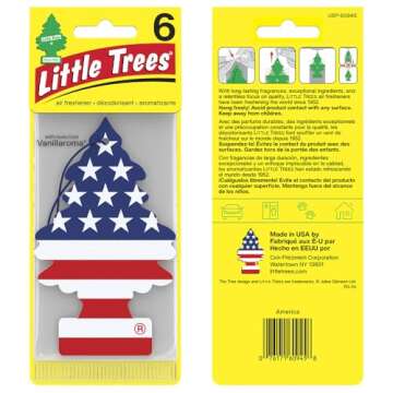 LITTLE TREES Air Fresheners Car Air Freshener. Hanging Tree Provides Long Lasting Scent for Auto or Home. America, 24 Air Fresheners