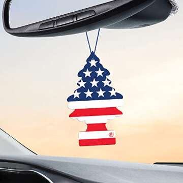 LITTLE TREES Air Fresheners Car Air Freshener. Hanging Tree Provides Long Lasting Scent for Auto or Home. America, 24 Air Fresheners