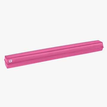 We Sell Mats 9 ft Folding Foam Balance Beam Bar, Portable Gymnastics Equipment for Gymnast, Children or Cheerleaders, Pink