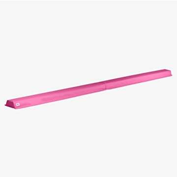 We Sell Mats 9 ft Folding Foam Balance Beam Bar, Portable Gymnastics Equipment for Gymnast, Children or Cheerleaders, Pink