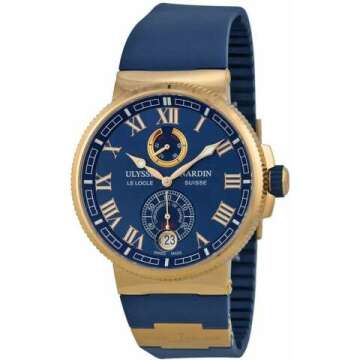 Luxury Marine Chronometer Blue Dial 18kt Rose Gold Men's Watch