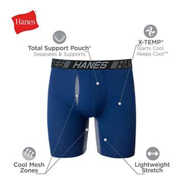 Hanes X-Temp Total Support Pouch Boxer Briefs Small