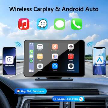 7" HD Apple Carplay Screen with GPS & Wireless Android