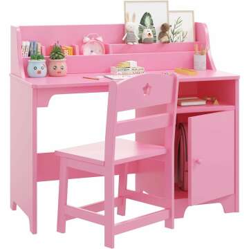 Stylish Kids Desk and Chair Set - Perfect Study Station