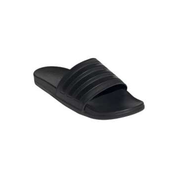 adidas Unisex Adilette Comfort Slides Discontinued Slipper, Black/Black/Black, 4.5 US Men