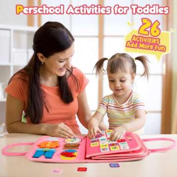 Winblo Toddler Busy Board for 2 Year Old Girls