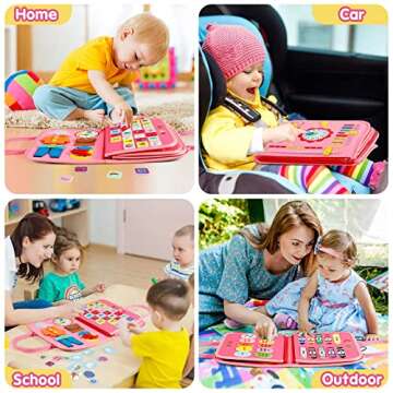 Winblo Toddler Busy Board for 2 Year Old Girls