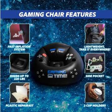 FranFusion Inflatable Gaming Chair for Young Gamers