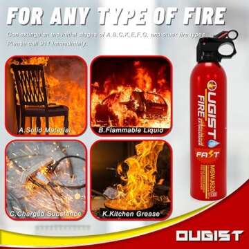 Portable 4 in-1 Fire Extinguisher with Mount