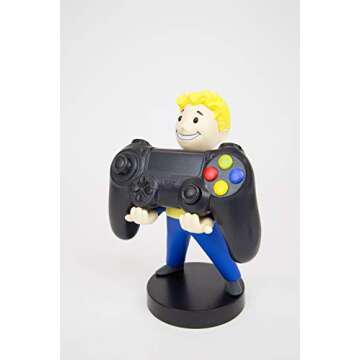 Exquisite Gaming: Fallout 76: Variant Vault Boy - Original Mobile Phone & Gaming Controller Holder, Device Stand, Cable Guys, Licensed Figure