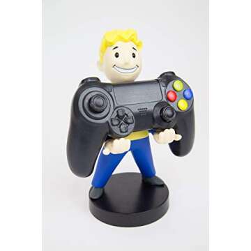 Exquisite Gaming: Fallout 76: Variant Vault Boy - Original Mobile Phone & Gaming Controller Holder, Device Stand, Cable Guys, Licensed Figure