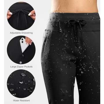 Fleece Lined Water Resistant Joggers for Women