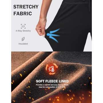 Fleece Lined Water Resistant Joggers for Women