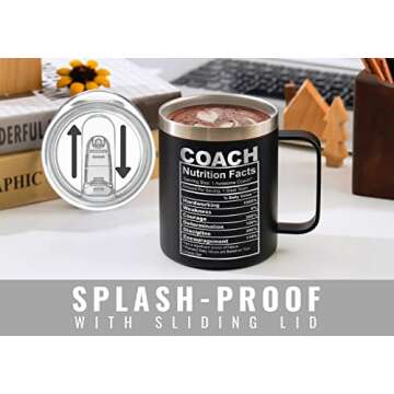 Funny Coach Gift, 12oz Insulated Mug for Coaches